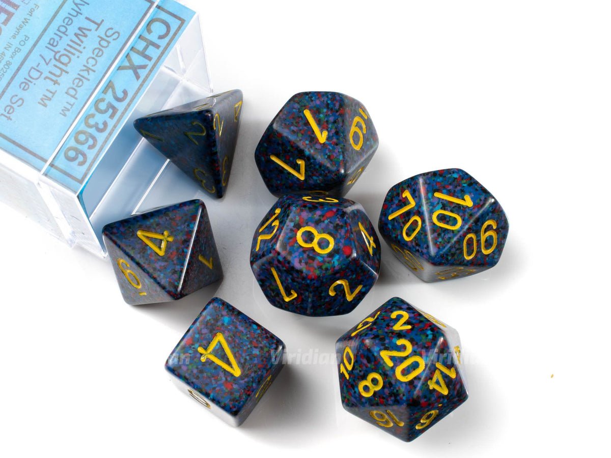 Chessex Speckled Polyhedral 7 - Die Set - Twilight - 601982021191 - CrystalLotus.eu