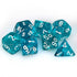 Chessex Translucent Polyhedral 7 - Die Set - Teal/white - 601982009984 - CrystalLotus.eu