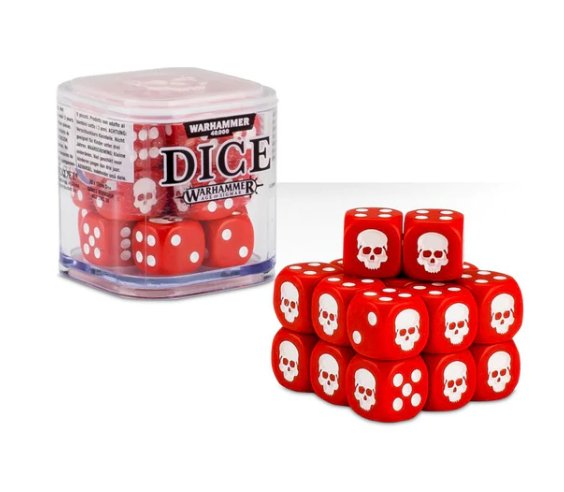 Citadel - 12mm Dice Set (65 - 36) Red Color - 5011921068203 - Crystal Lotus