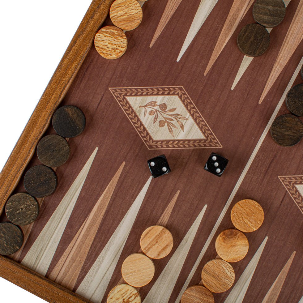 Classic Style 2-in-1 Combo Game Set: Chess &amp; Backgammon 27 x 27cm (by Manopoulos) (STP28E) - 5200430706403 - Crystal Lotus