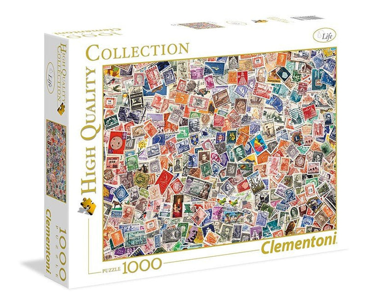 Clementoni (39387) - "Stamps" - 1000 pieces puzzle - 8005125393879 - CrystalLotus.eu