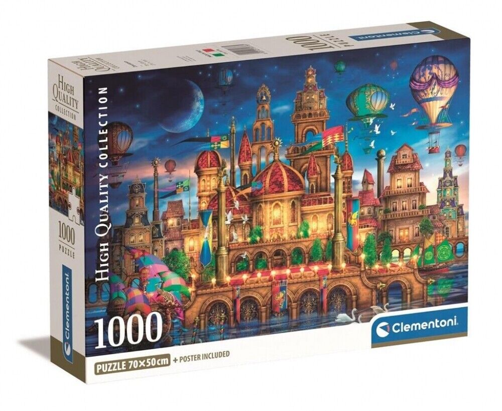 Clementoni - Compact Downtown Puzzle (1000pcs) - 8005125397785 - CrystalLotus.eu