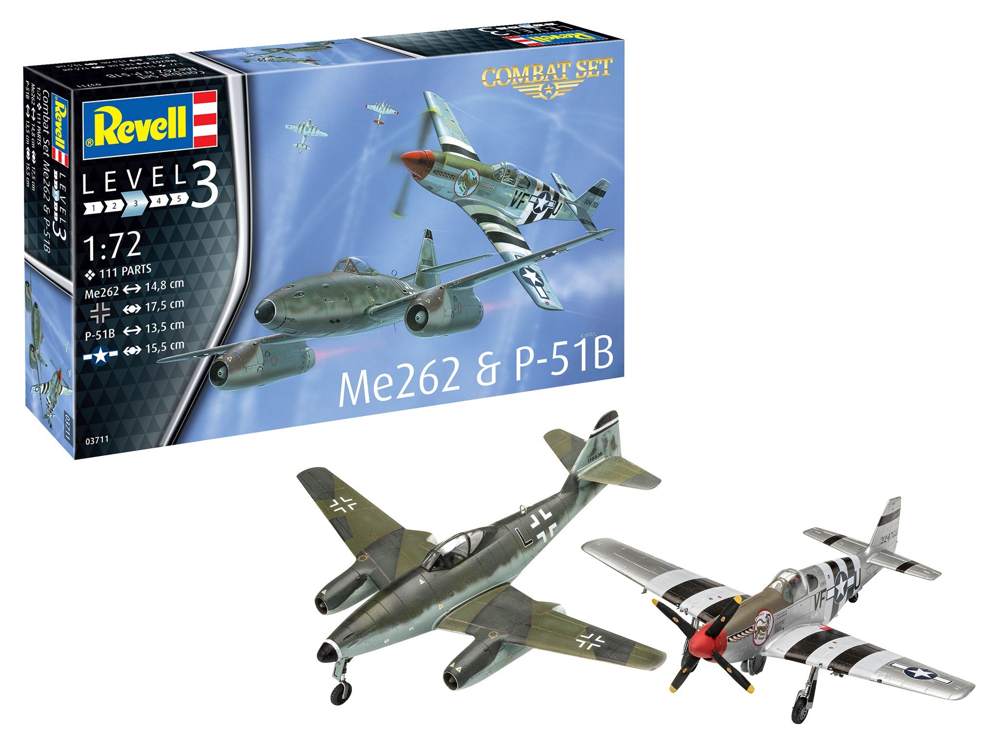 Combat Set Messerschmitt Me262 &amp; P - 51B Mustang (1:72) - 4009803896762 - CrystalLotus.eu