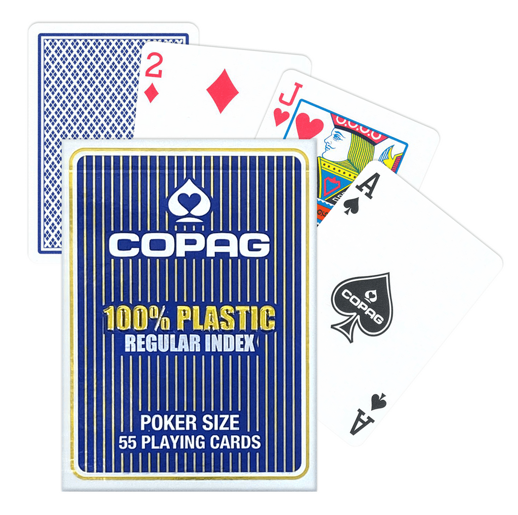 Copag - Poker Size Regular Face (Blue Color) - 5411068400360 - Crystal Lotus