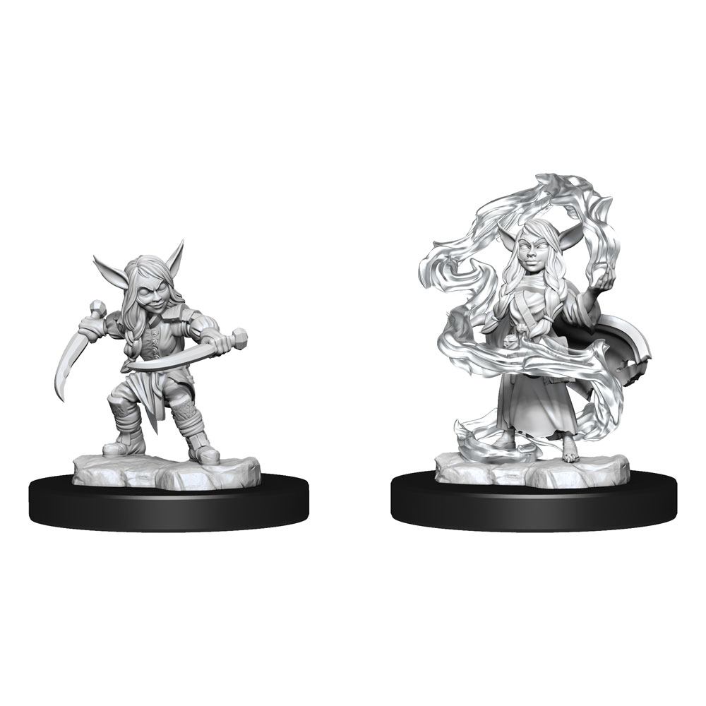 Critical Role Unpainted Miniatures Goblin Sorceror and Rogue Female - 634482903889 - CrystalLotus.eu