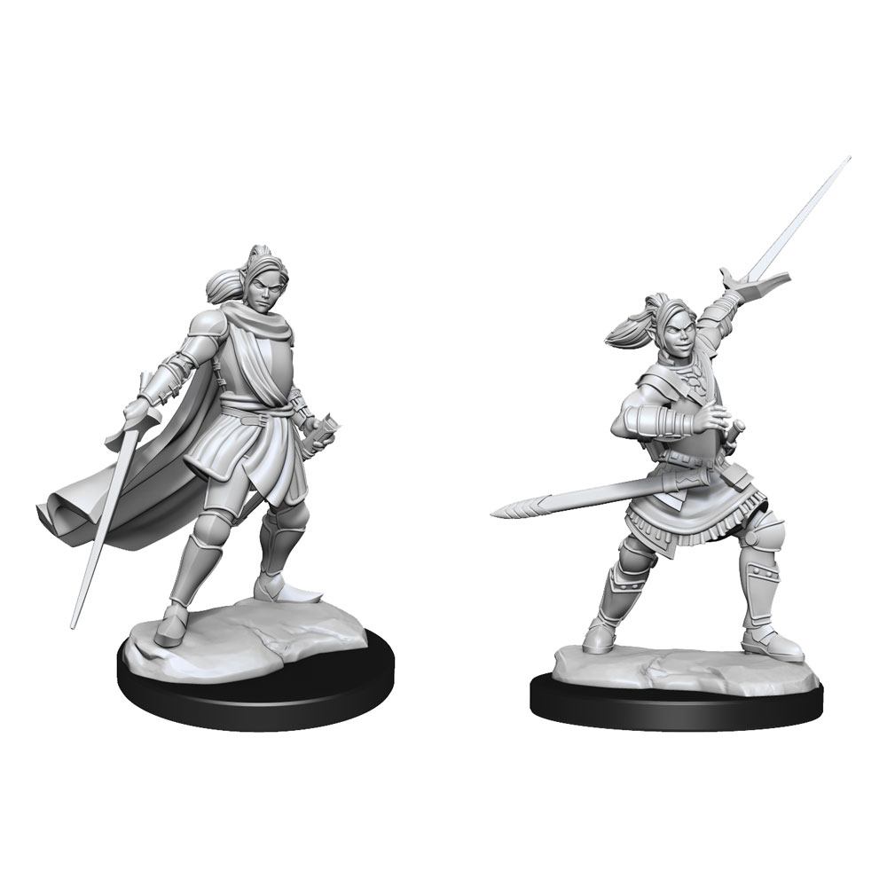 Critical Role Unpainted Miniatures Half - Elf Paladin Xhorhas Female - 634482903902 - CrystalLotus.eu