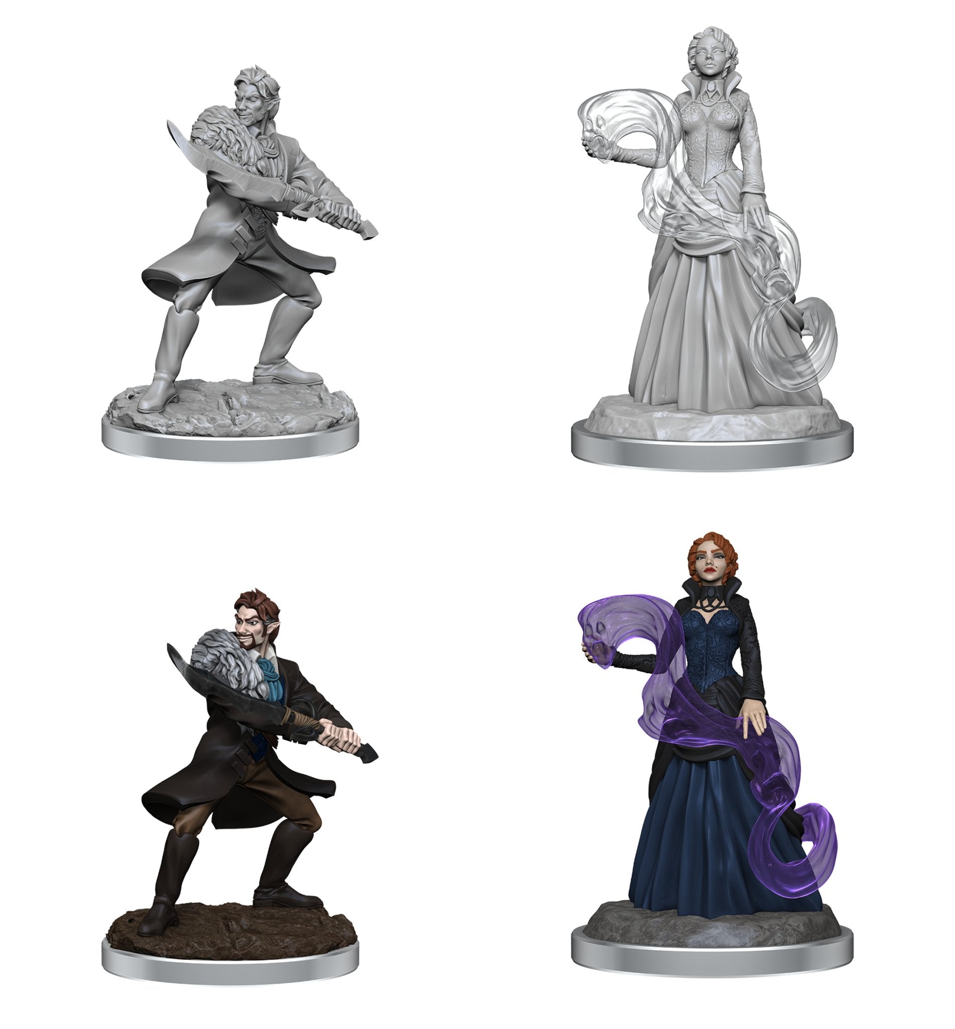 Critical Role Unpainted Miniatures: Vampire &amp; Necromancer Nobles - 634482905494 - CrystalLotus.eu