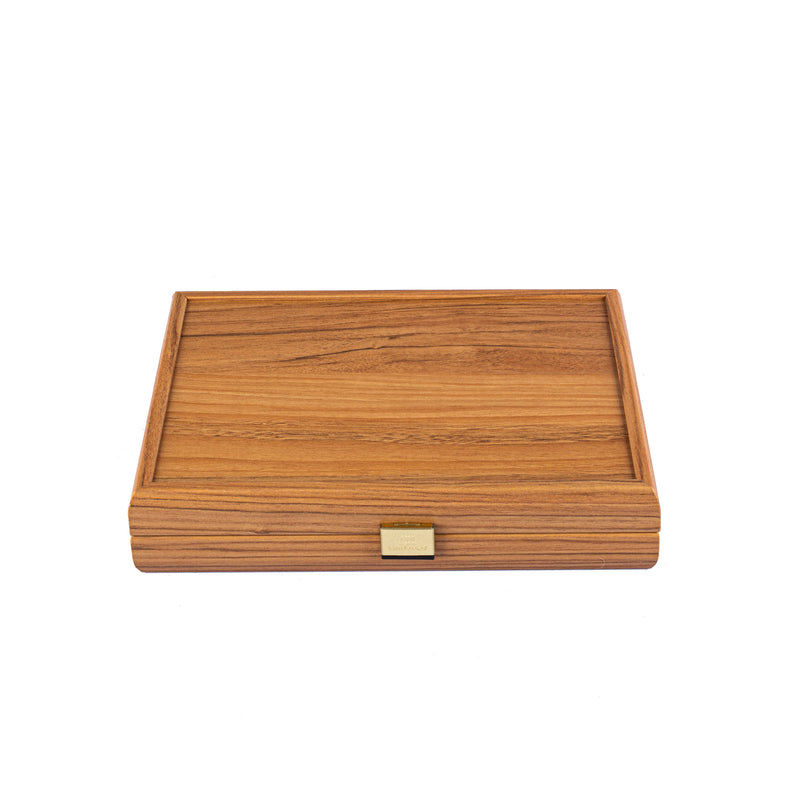 Luxury Plastic-Coated Playing Cards in Walnut Wooden Case 24 x 17cm (by Manopoulos) (CXL30)