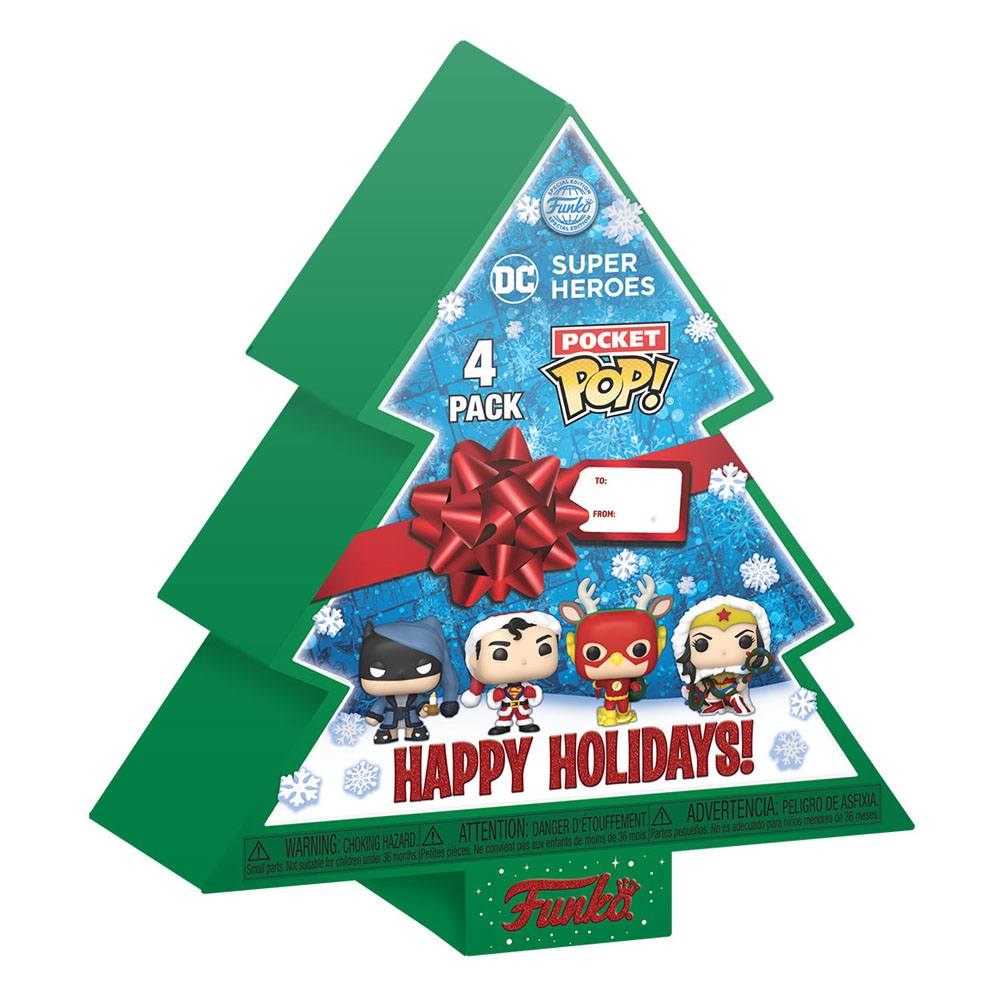 DC Comics Holiday 2022 Pocket POP! Vinyl Figures 4 - Pack Tree Holiday Box 4 cm - 889698655422 - CrystalLotus.eu