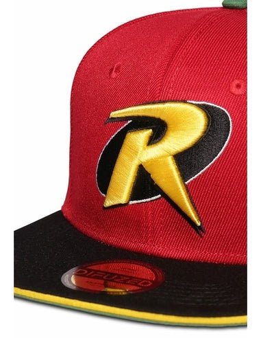 DC Comics Robin Curved Bill Cap Logo - 8718526128314 - CrystalLotus.eu