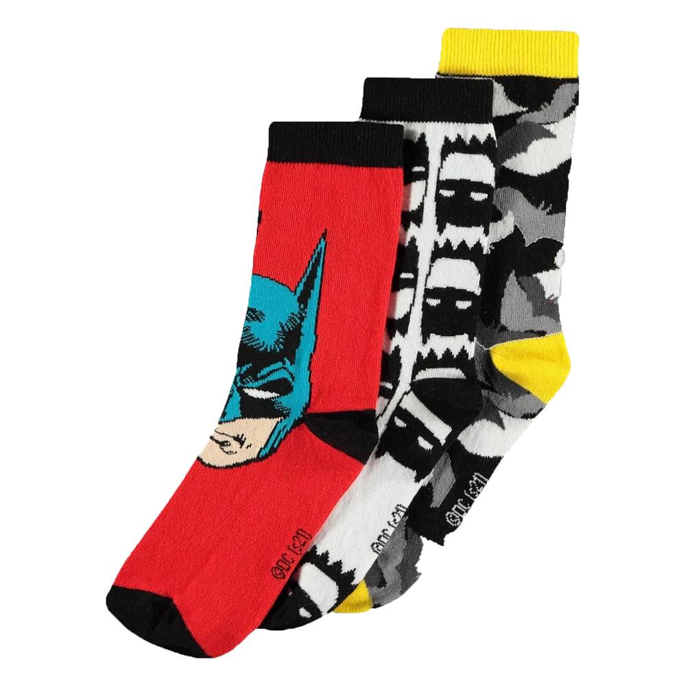 DC Comics Socks 3 - Pack Batman 39 - 42 (One Color) - 8718526132861 - CrystalLotus.eu