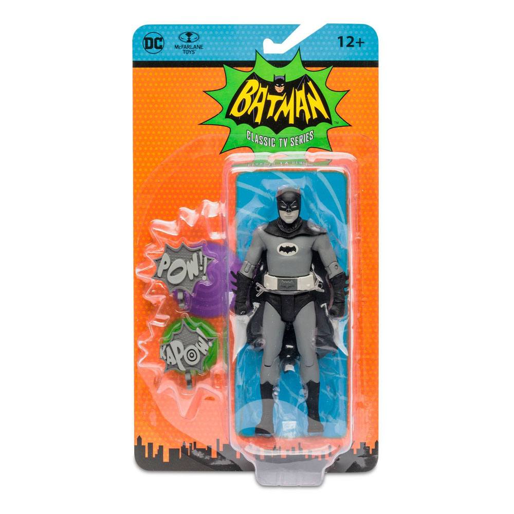 DC Retro Action Figure Batman 66 Batman (Black &amp; White TV Variant) 15 cm - 787926150568 - CrystalLotus.eu