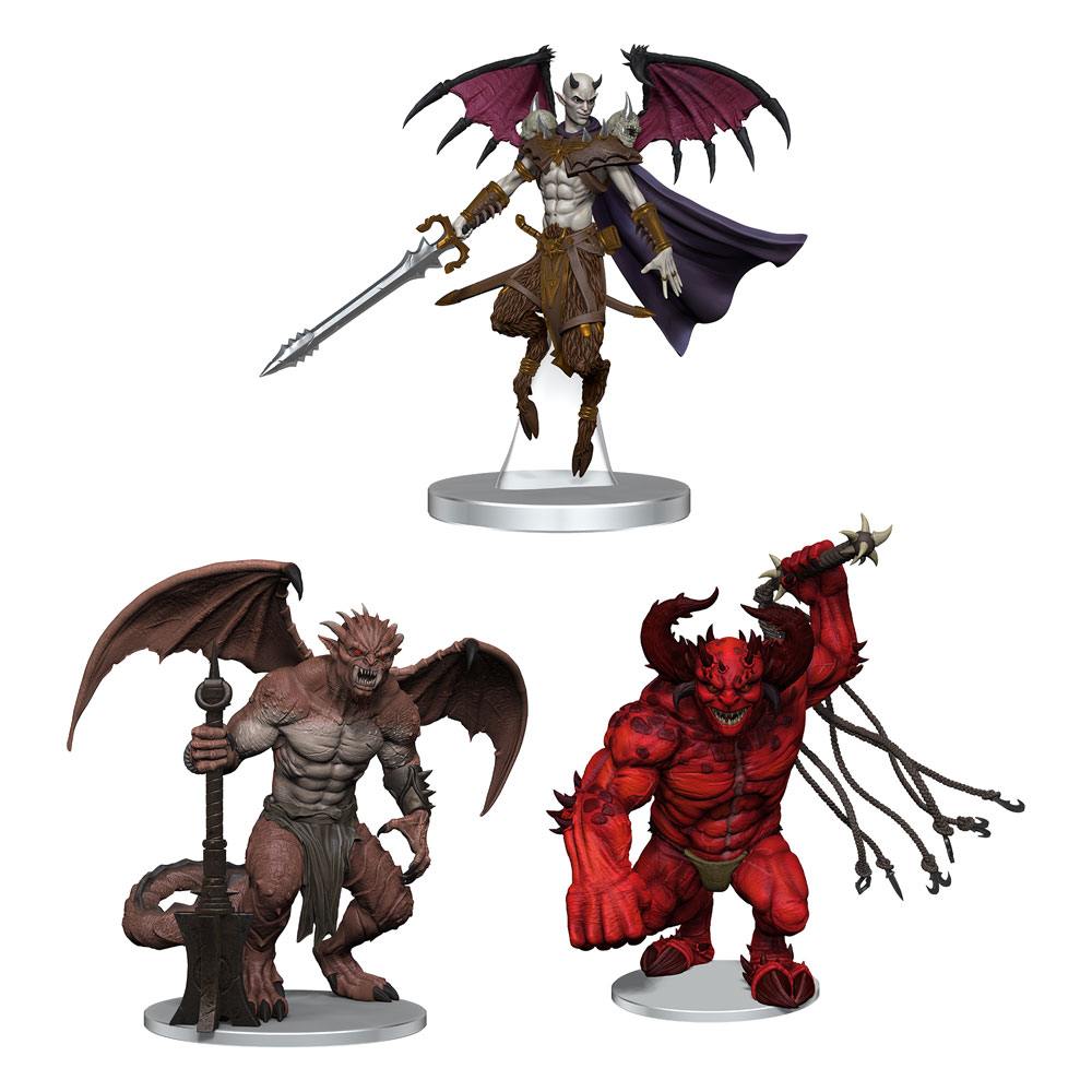 D&amp;D Icons of the Realms pre - painted Miniatures Archdevils - Hutijin, Moloch, Titivilus - 634482961414 - CrystalLotus.eu