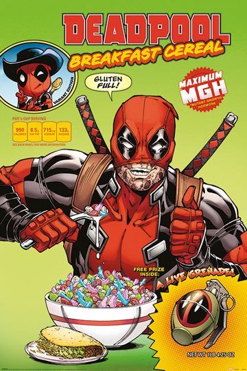 Dead Pool Poster Cereal 61 x 91 cm - 5050574347815 - CrystalLotus.eu