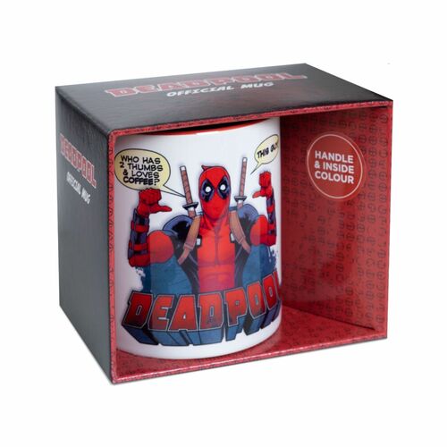 Deadpool (2 Thumbs) Red Inner Mug - 5050574253017 - CrystalLotus.eu