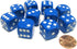 Dice - 16mm D6 Dice Set - Blue (15 Dice) - 8594054914922 - CrystalLotus.eu