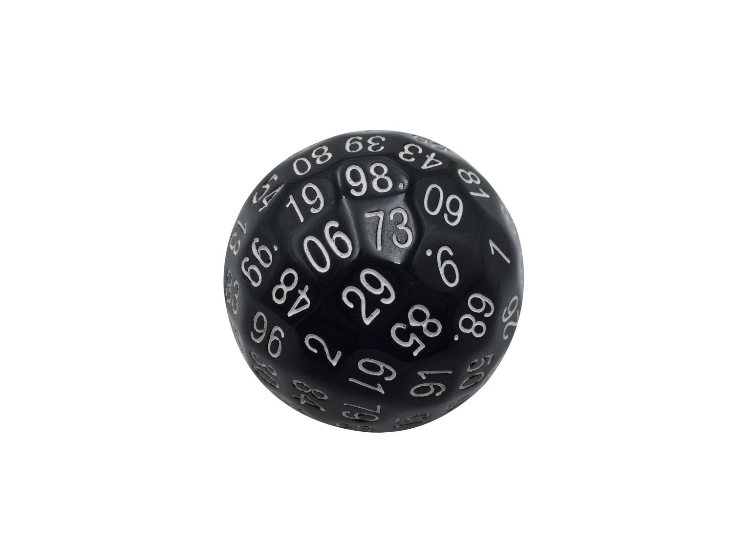 Dice - Up D100 Dice - Black with White Numbers - 0824228707493 - Crystal Lotus