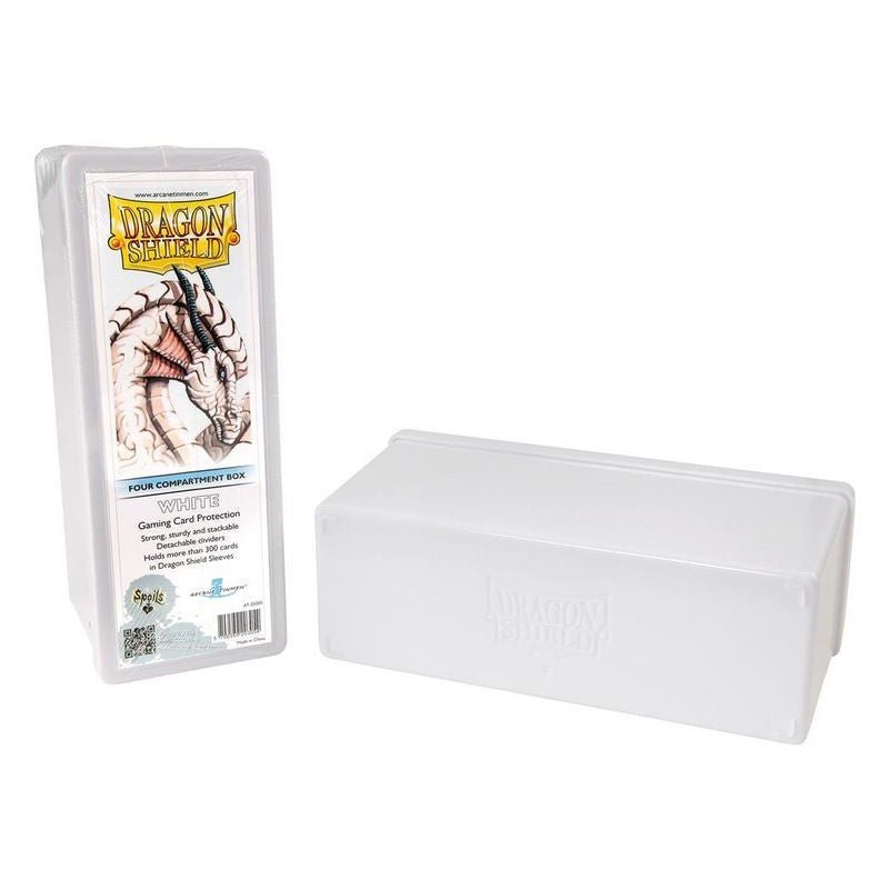 Dragon Shield - 4 Compartment Storage Box - White - 5706569203054 - CrystalLotus.eu