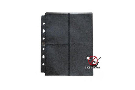 Dragon Shield: 8 Side Loading Pocket Non - Glare Pages Black (50 pieces) - 5706569103132 - CrystalLotus.eu