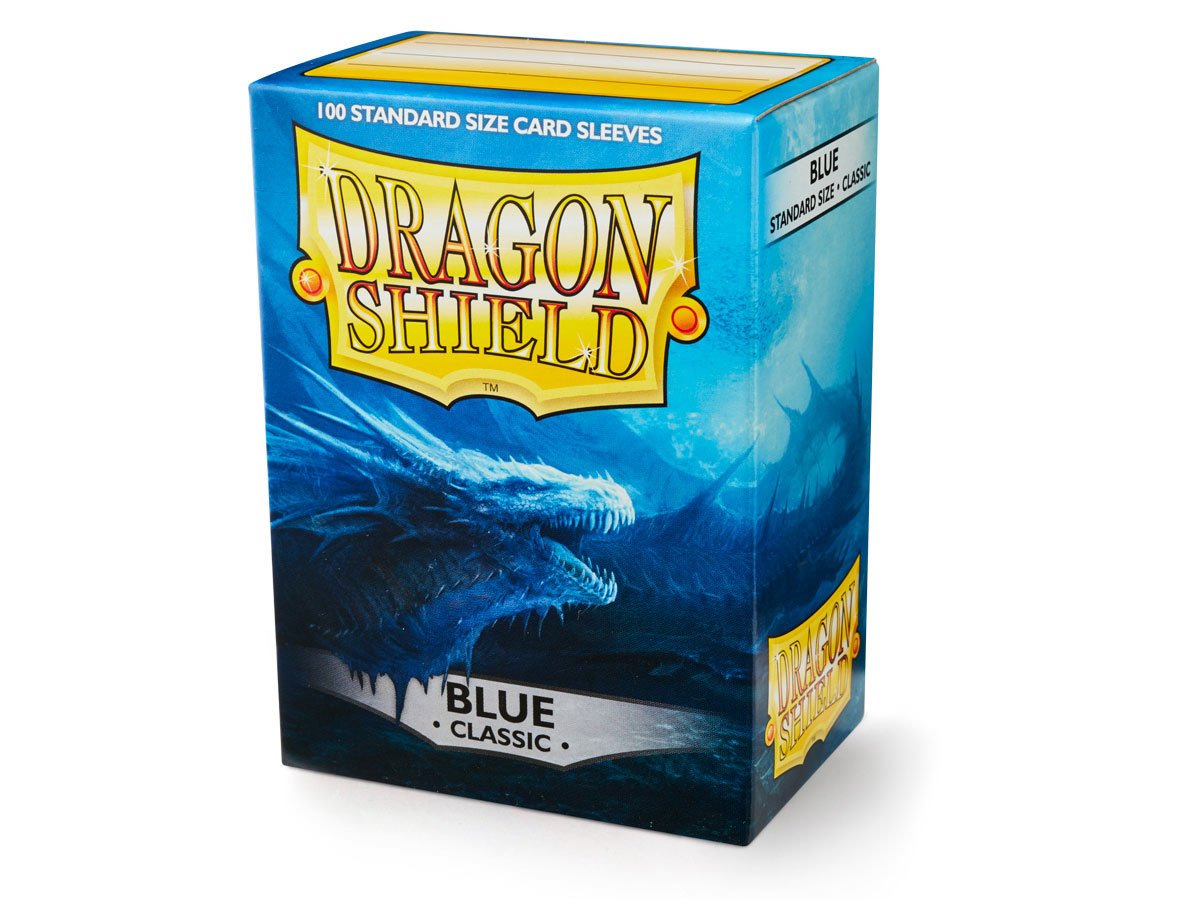 Dragon Shield Blue Classic (100 Standard Size Card Sleeves) - 5706569100032 - CrystalLotus.eu