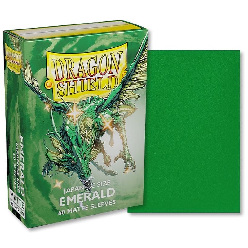 Dragon Shield Emerald Matte Japanese Size (60 Sleeves) - 5706569111366 - CrystalLotus.eu