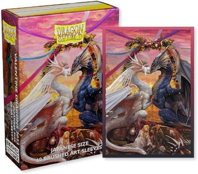 Dragon Shield Japanese size Brushed Art Sleeves - Valentine Dragon 2023 (60 Sleeves) - 5706569126131 - CrystalLotus.eu