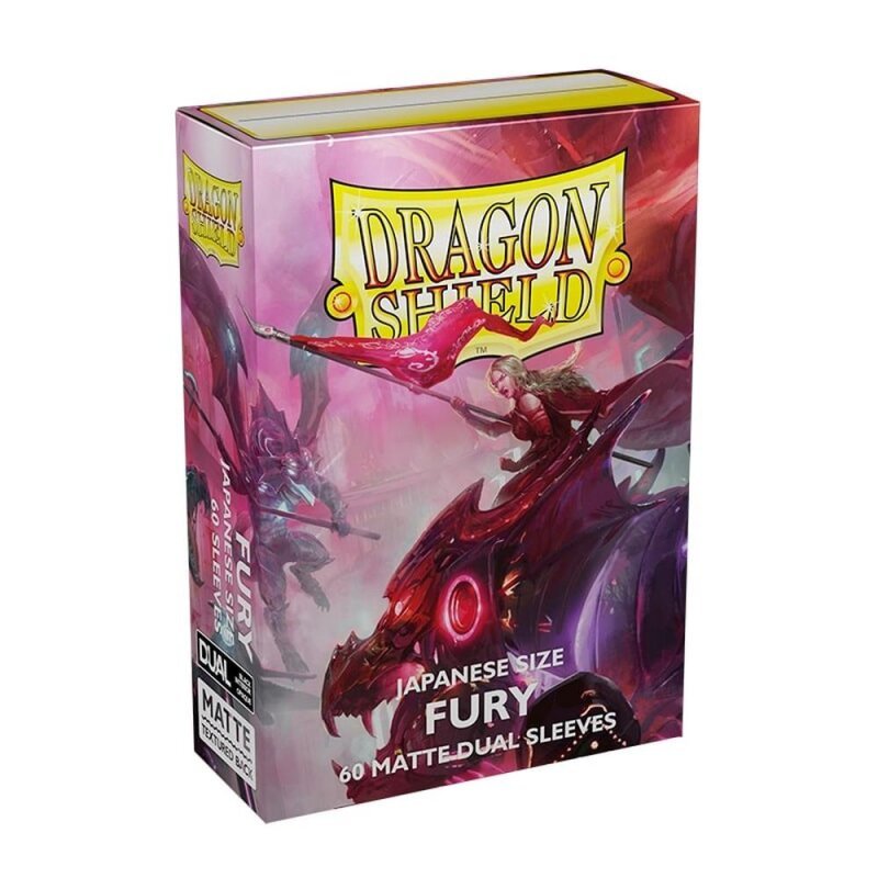 Dragon Shield Japanese size Dual Matte Sleeves - FURY &quot;ALARIA&quot; (60 Sleeves) - 5706569151553 - CrystalLotus.eu