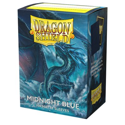 Dragon Shield Midnight Blue Matte (100 Standard Size Card Sleeves) - 5706569110574 - CrystalLotus.eu