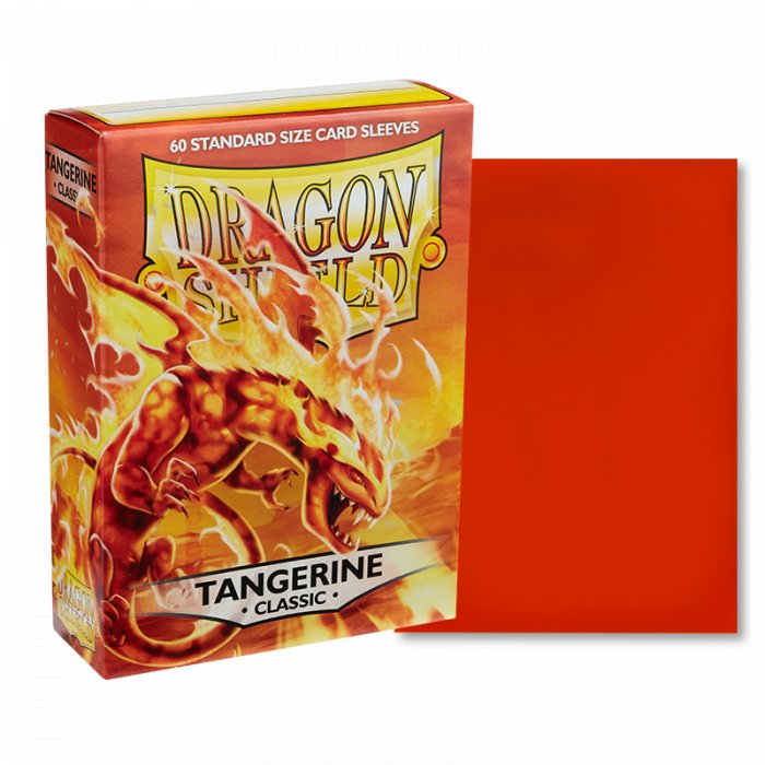 Dragon Shield Sleeves Standard Size Tangerine Classic (60 Sleeves) - 5706569107307 - CrystalLotus.eu