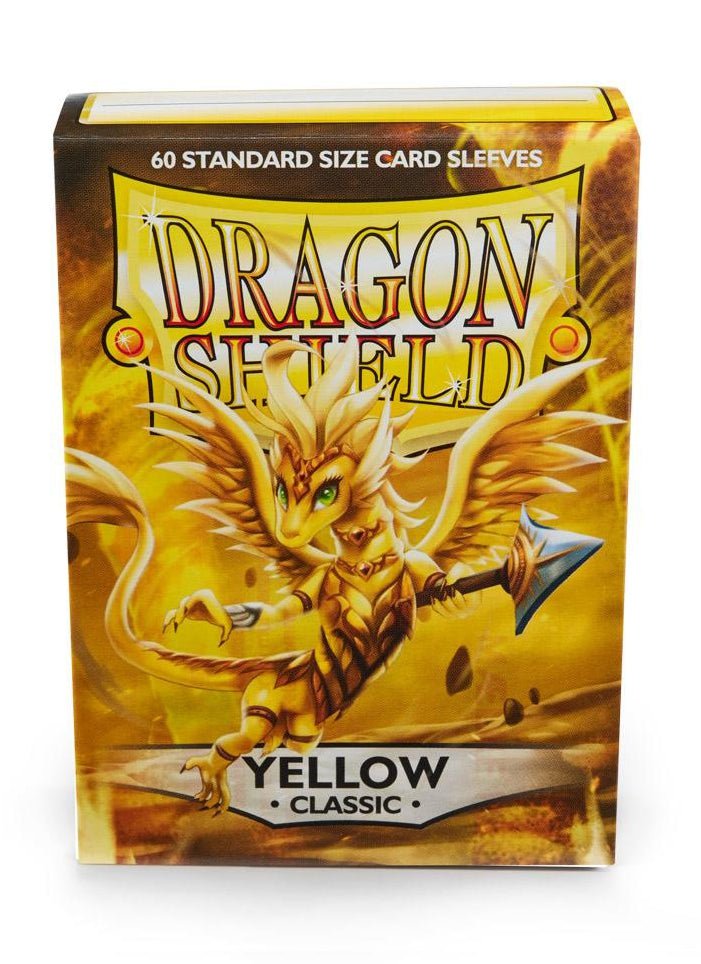 Dragon Shield Sleeves Standard Size Yellow Classic (60 Sleeves) - 5706569107147 - CrystalLotus.eu