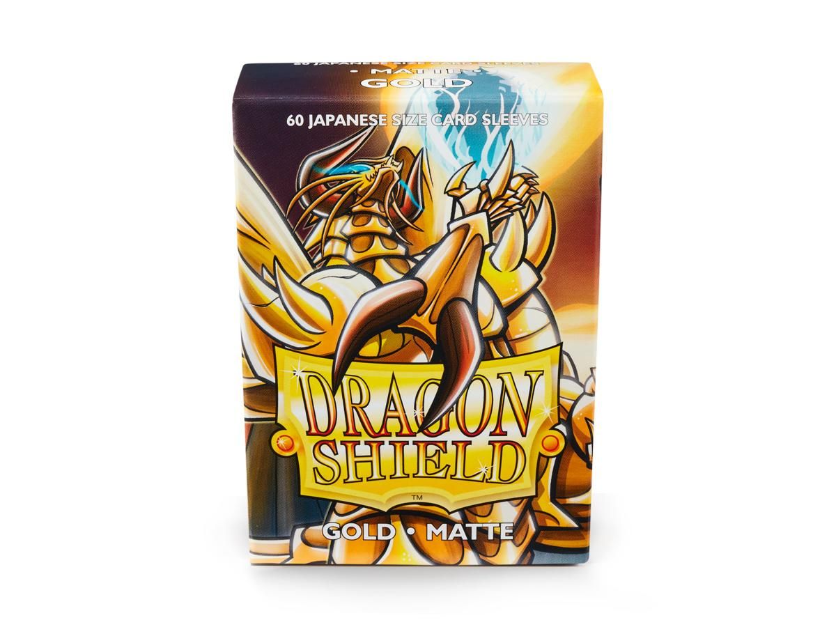 Dragon Shield Small Sleeves - Japanese Matte Gold (60 Sleeves) - 5706569111069 - CrystalLotus.eu