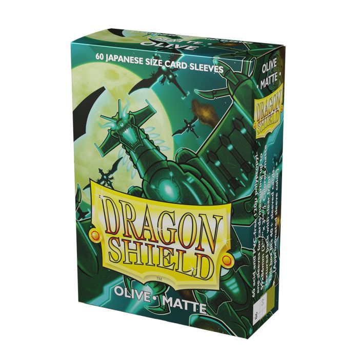 Dragon Shield Small Sleeves - Japanese Matte Olive (60 Sleeves) - 5706569111403 - CrystalLotus.eu