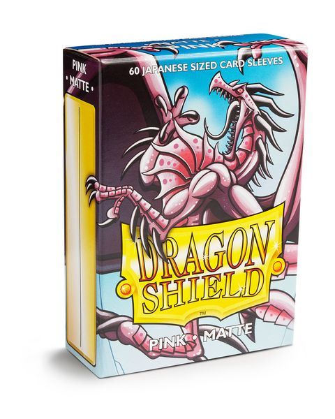 Dragon Shield Small Sleeves - Japanese Matte Pink (60 Sleeves) - 5706569111120 - CrystalLotus.eu