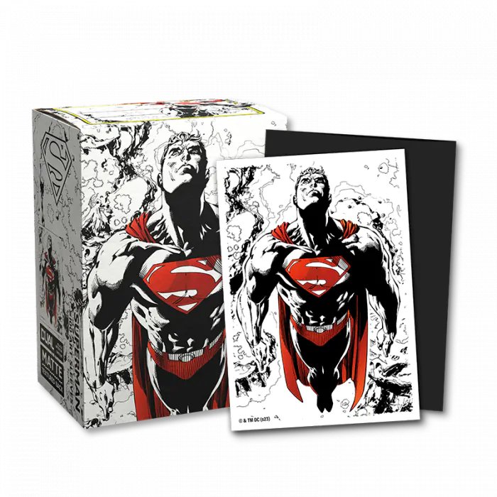 Dragon Shield Standard size License Sleeves - Superman Core (Red/White Variant) (100 Sleeves) - 5706569160760 - CrystalLotus.eu