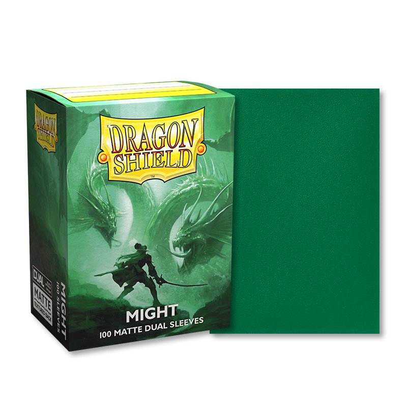 Dragon Shield Standard size Matte Dual Sleeves - Might (100 Sleeves) - 5706569150587 - CrystalLotus.eu