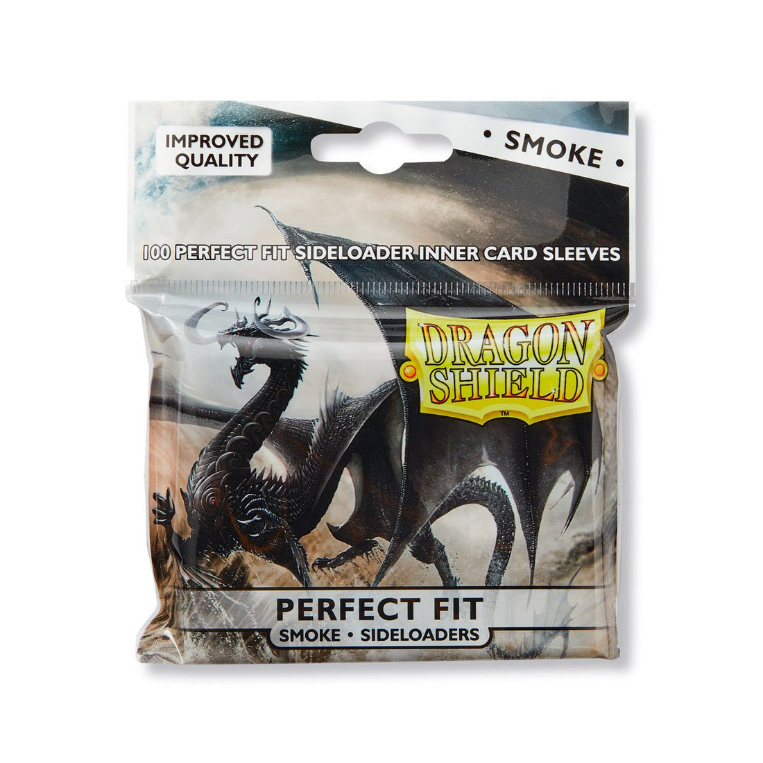 Dragon Shield Standard Size Side Loading Smoke Perfect Fit (100pcs) - 5706569131234 - CrystalLotus.eu