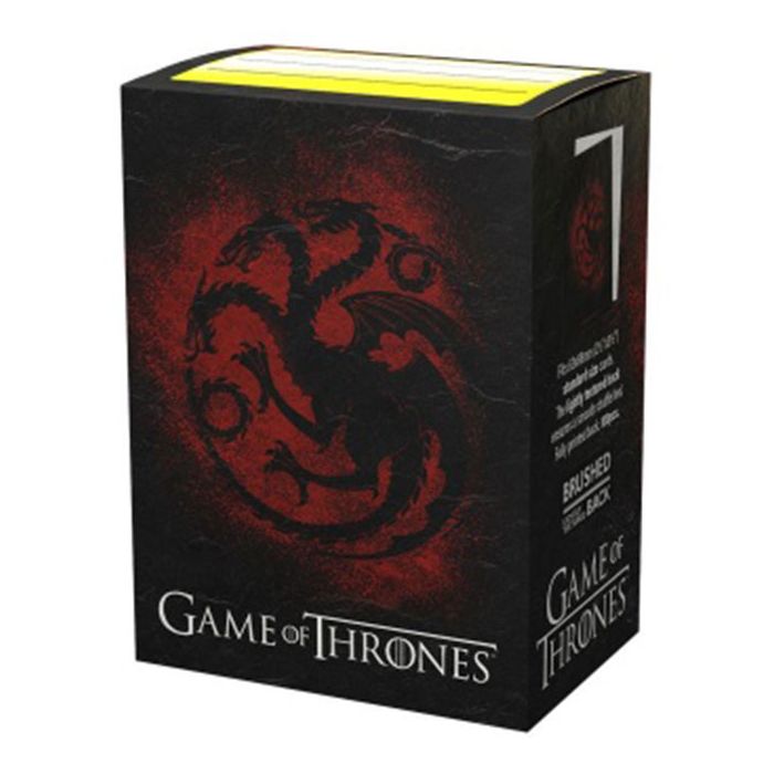 Dragon Shield Standard Sleeves - Game of Thrones House Targaryen (100 Sleeves) - 5706569160319 - CrystalLotus.eu