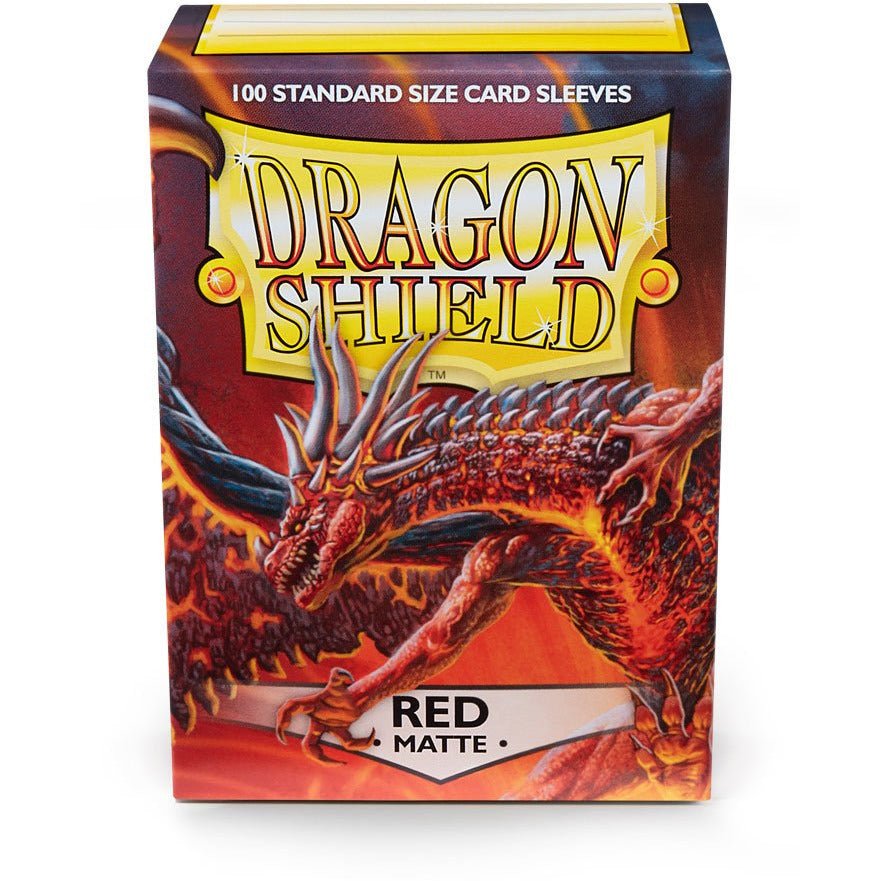 Dragon Shield Standard Sleeves - Matte Red (100 Sleeves) - 5706569110079 - CrystalLotus.eu