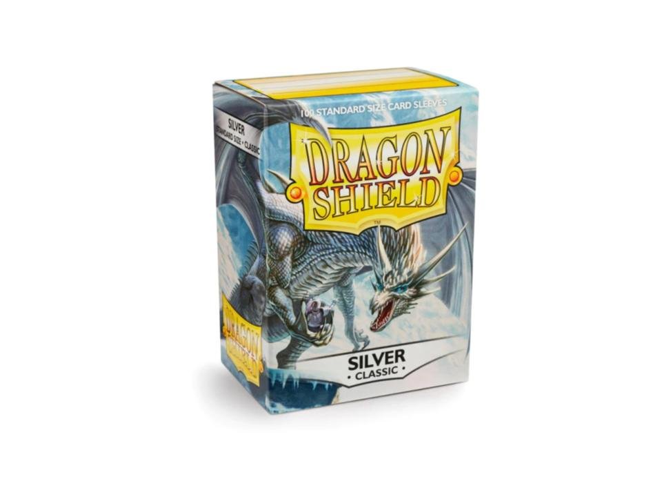 Dragon Shield Standard Sleeves - Silver (100 Sleeves) - 5706569100087 - CrystalLotus.eu