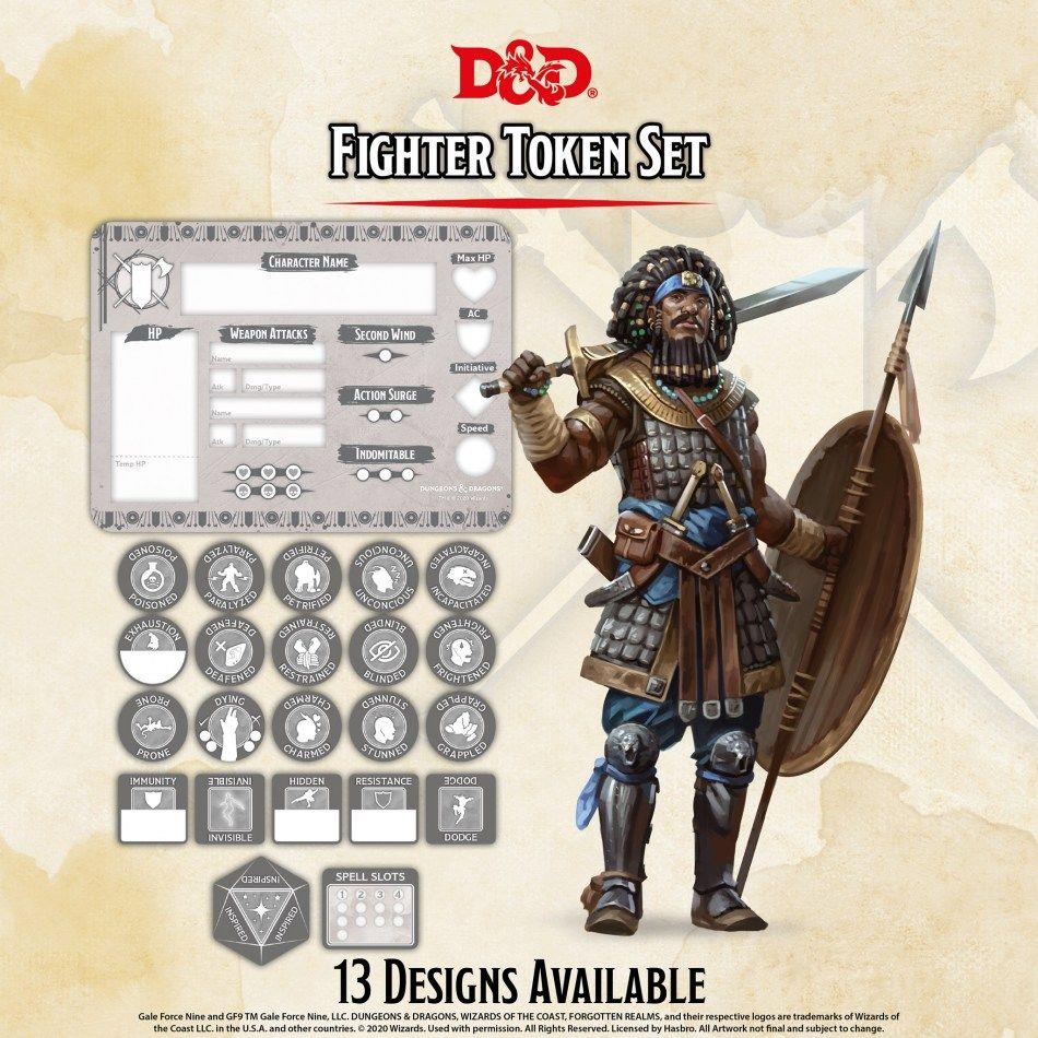 Dungeons &amp; Dragons 5th Edition - Fighter Token Set - 9420020251151 - CrystalLotus.eu