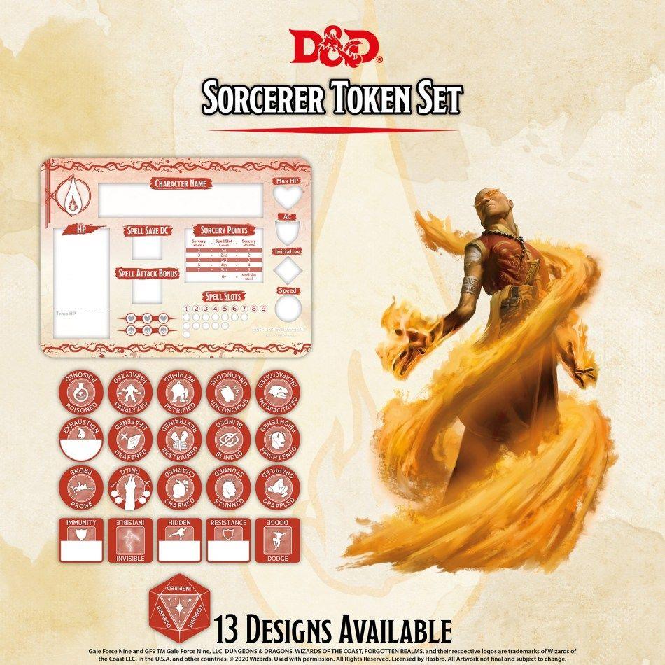 Dungeons &amp; Dragons 5th Edition - Sorcerer Token Set - 9420020251090 - CrystalLotus.eu