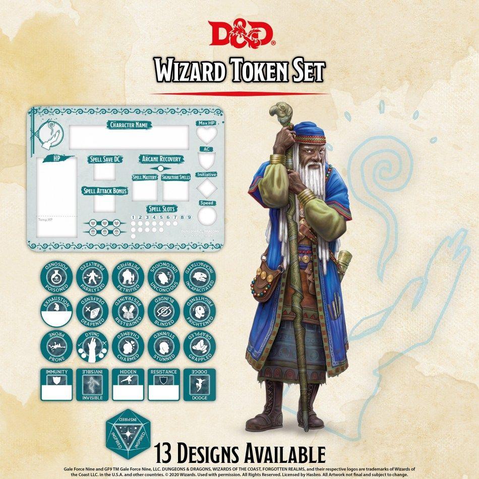 Dungeons &amp; Dragons 5th Edition - Wizard Token Set - 9420020251076 - CrystalLotus.eu