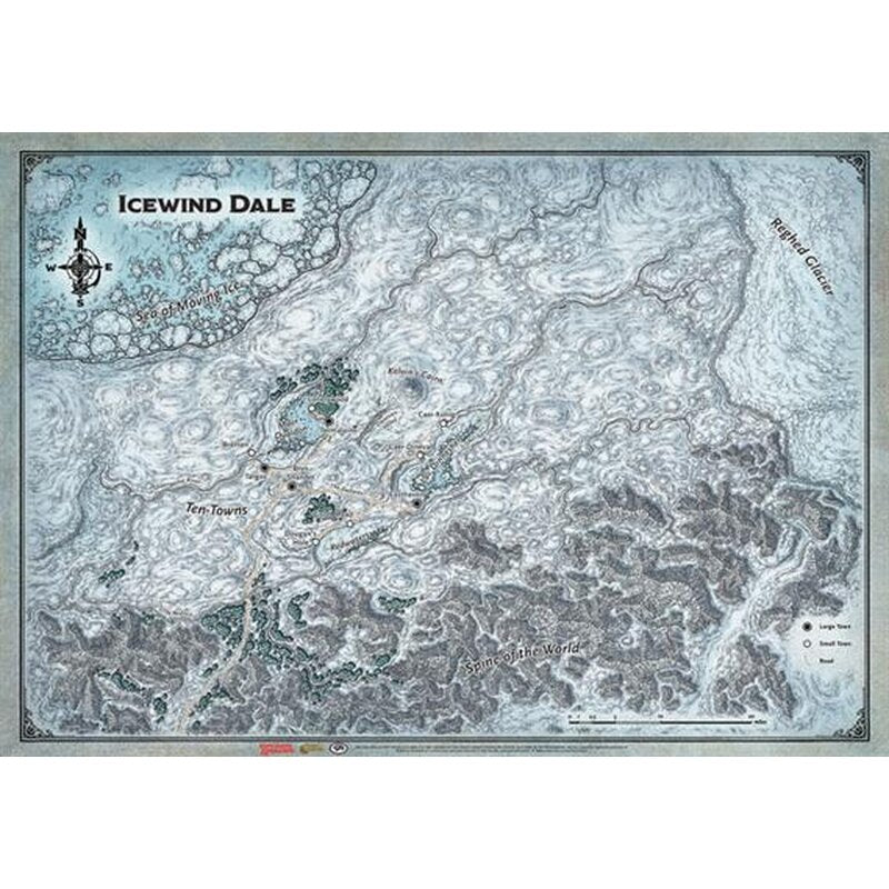 Dungeons &amp; Dragons Icewind Dale: Icewind Dale - Map (31"x21") - 9420020252189 - CrystalLotus.eu