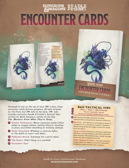 Dungeons &amp; Dragons RPG - Encounter Cards Challenge Rating 0 - 6: Pack 1 - 776436 - Crystal Lotus