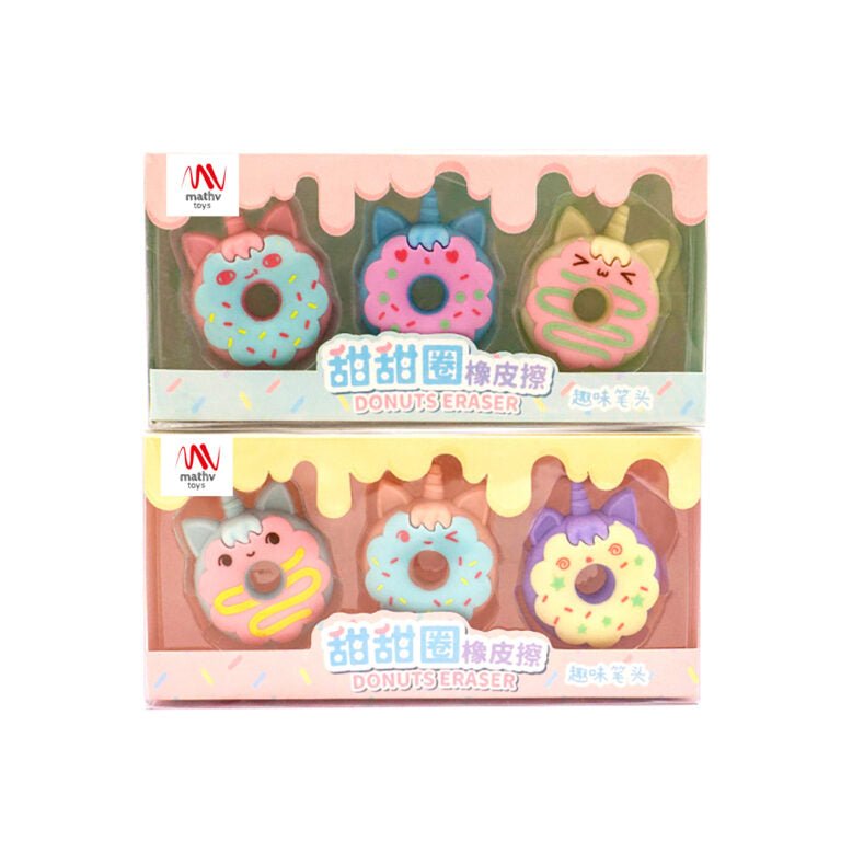 Fancy Eraser Set: Donuts - 6971123984291 - Crystal Lotus