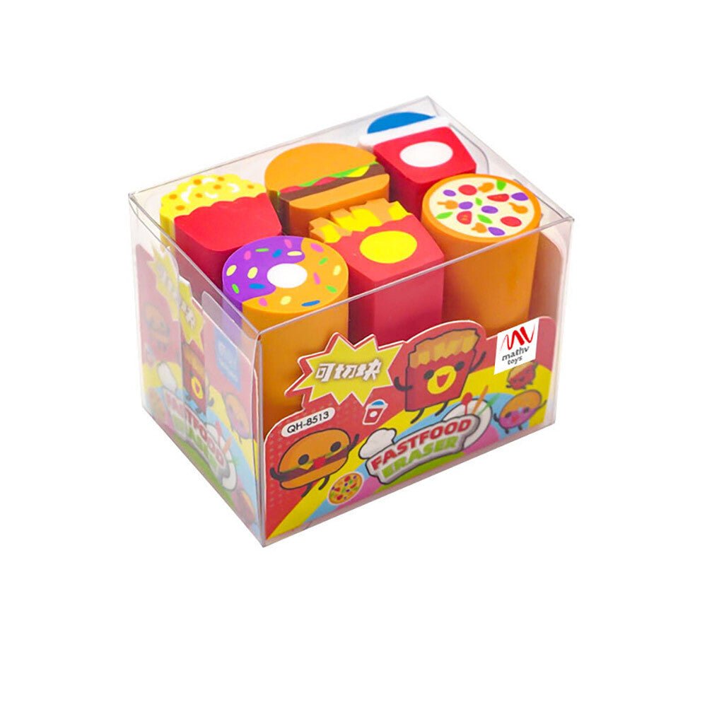 Fancy Eraser Set: Fastfood - 6971123985137 - Crystal Lotus