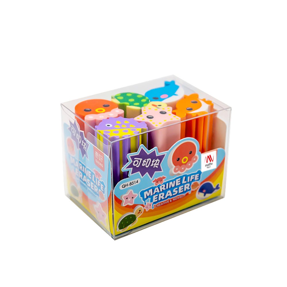 Fancy Eraser Set: Marine Life - 6971123985144 - Crystal Lotus