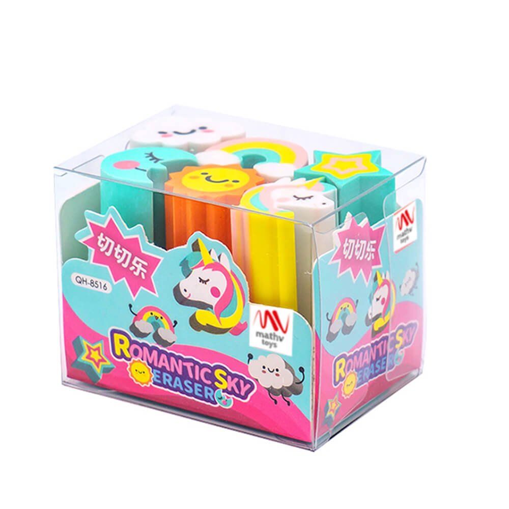Fancy Eraser Set: Romantic Sky Unicorns - 6971123985168 - Crystal Lotus
