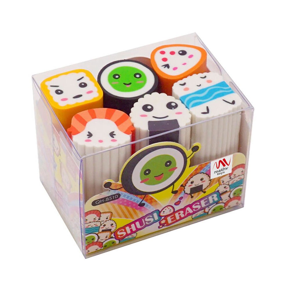 Fancy Eraser Set: Sushi - 6971123985106 - Crystal Lotus