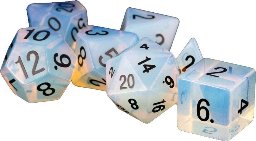 FanRoll 7 - Dice Set - Mystic Mines Opalite - 680599384370 - Crystal Lotus